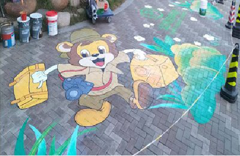 泰和县夏季画地面彩绘会遇到的问题